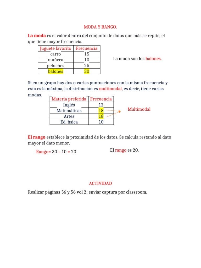 5to-Moda y Rango | PDF