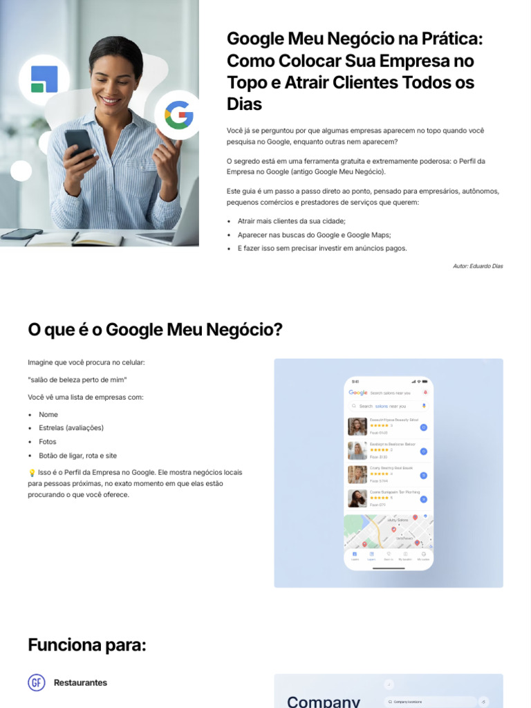 Google Meu Negocio Na Pratica Como Colocar Sua Empresa No Topo e Atrair ...