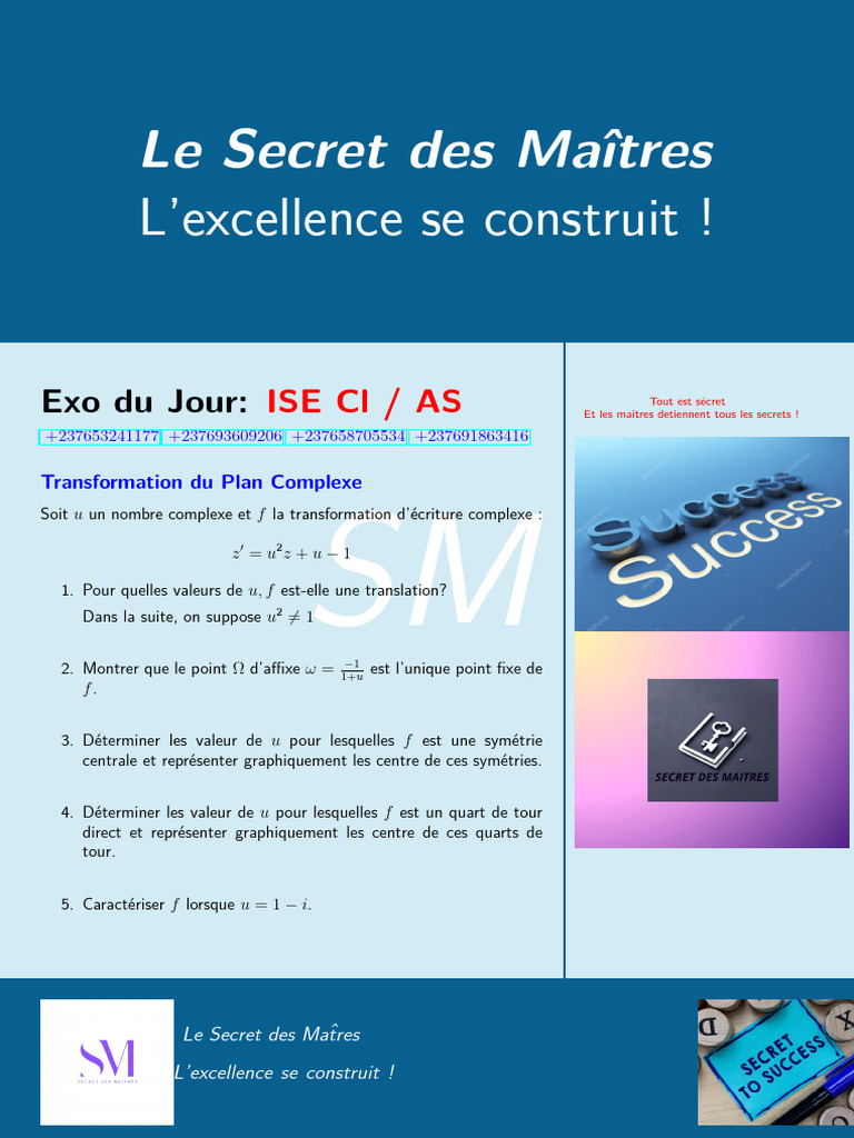 Transformation complexe et symétries | PDF