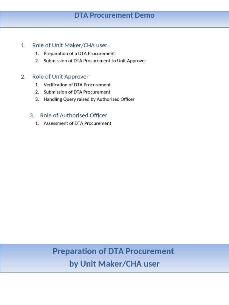 DTA Procurement Demoversion1.1 | PDF | Software | Computing