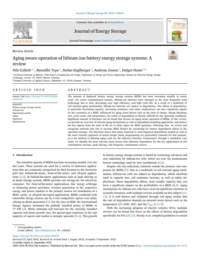 1 s2.0 S2352152X2201622X Main | PDF | Lithium Ion Battery | Anode