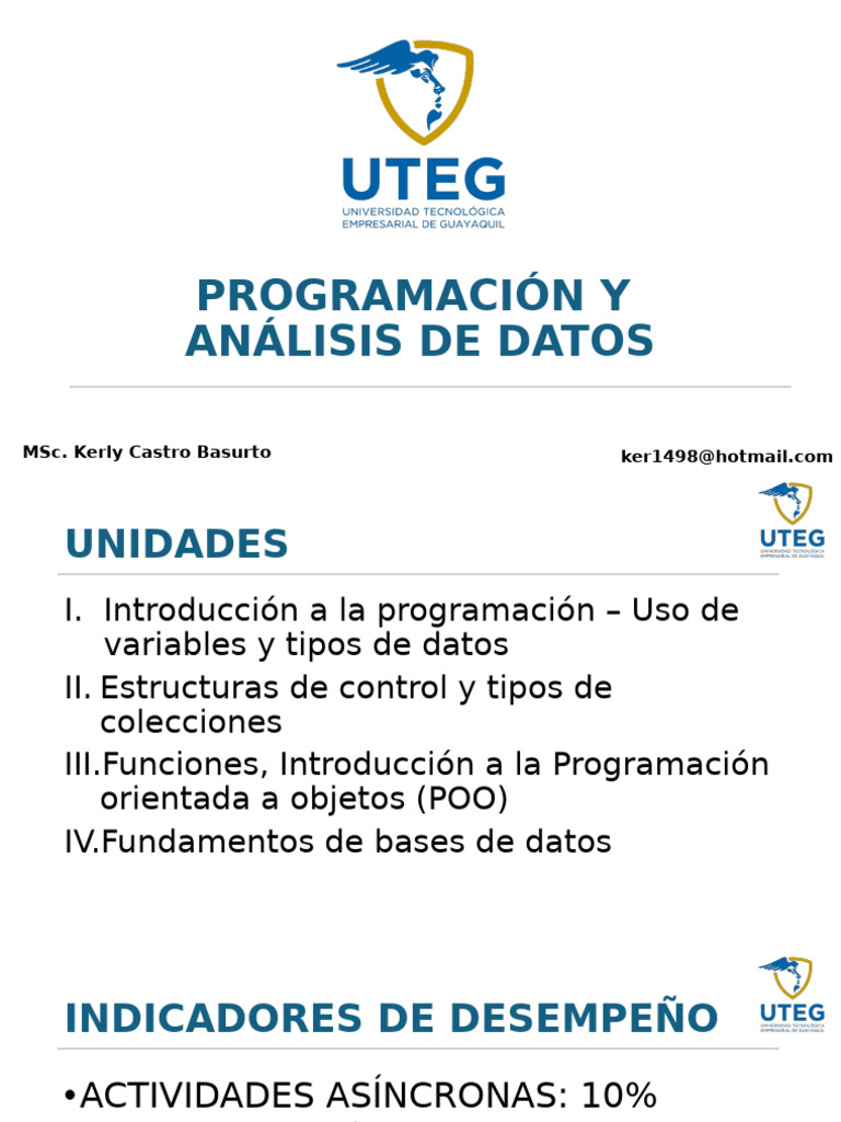 Unidad I Clase 1 | PDF | Lenguaje de programación | Programación de ...