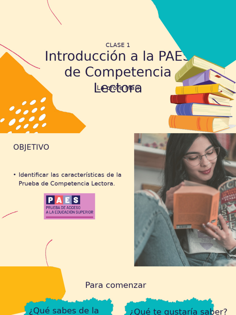 Introducción A La PAES de Competencia Lectora | PDF | Plan de estudios ...