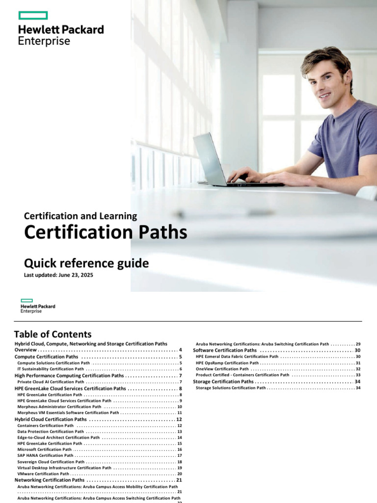 HPE Certification Paths Overview | PDF | Cloud Computing | Computer Science