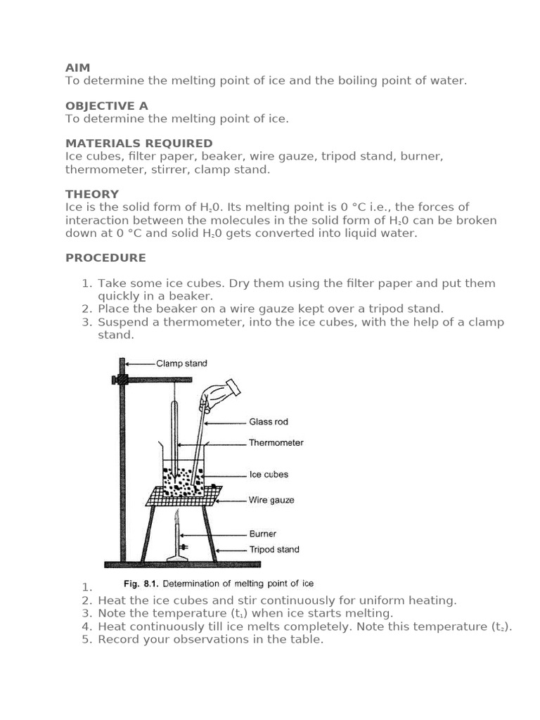 Melting and Boiling Points of Water | PDF | Boiling | Water