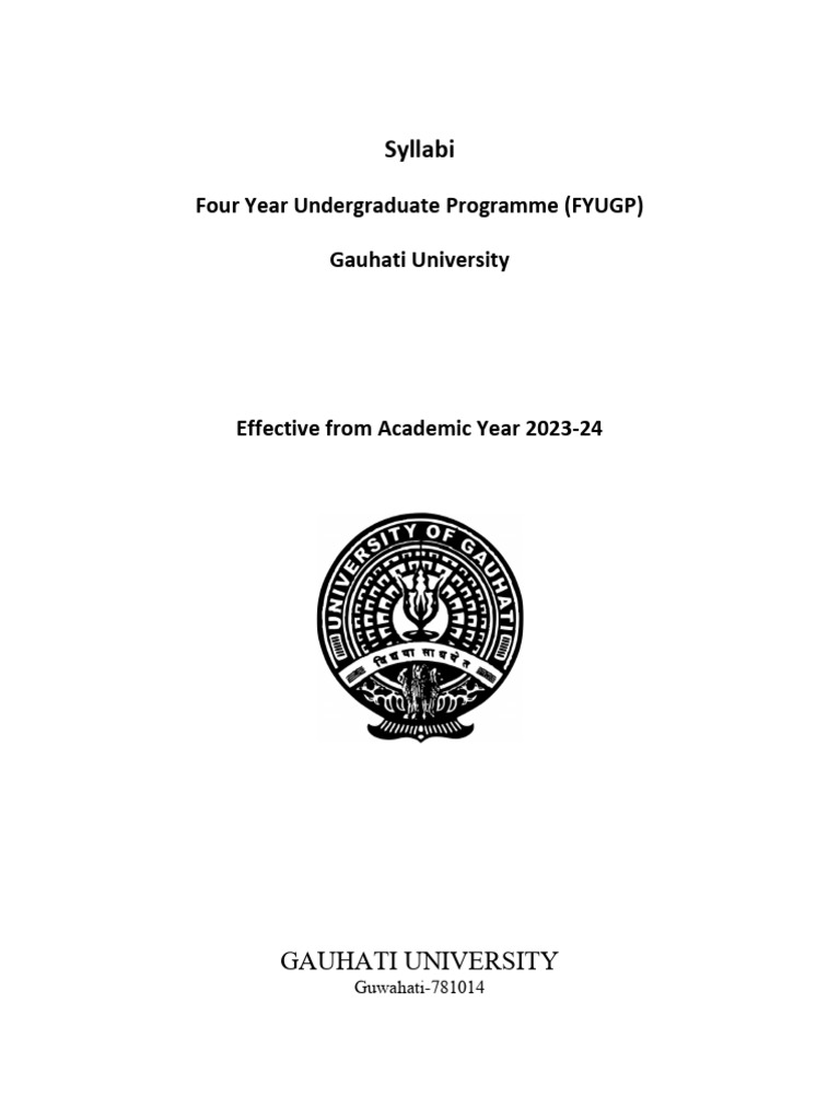 FYUGP Botany Syllabus 2023-24 | PDF | Plant Stem | Dominance (Genetics)