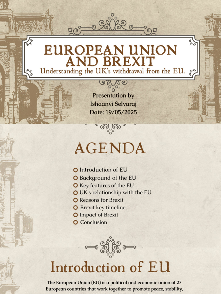Eu and Brexit PPT Ishaanvi - 20250520 - 154954 - 0000 | PDF | European ...