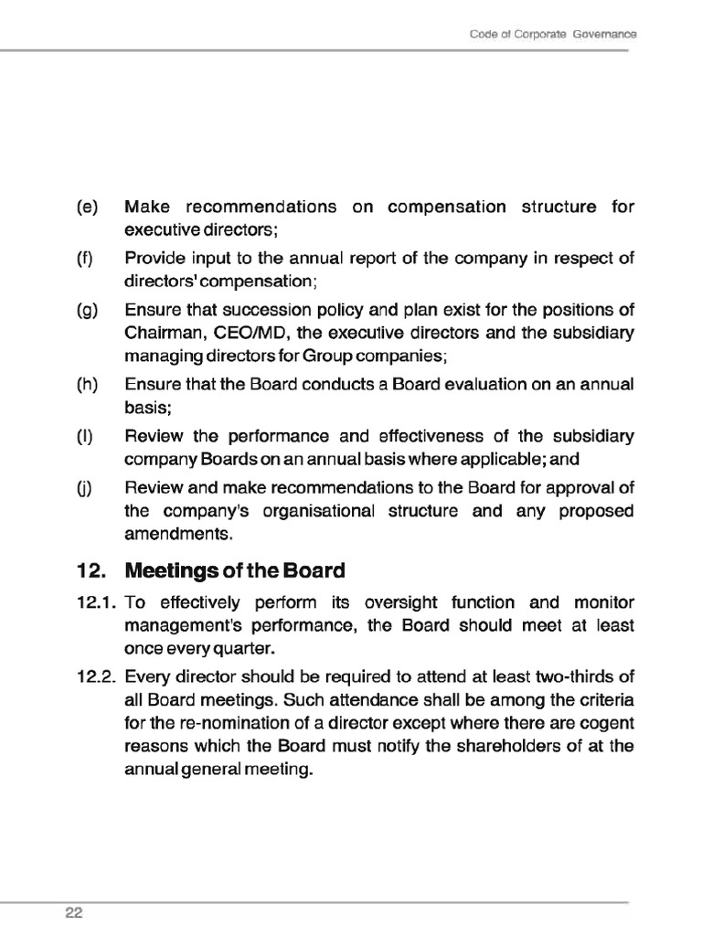 Corporate Governance Guidelines Overview | PDF | Board Of Directors ...