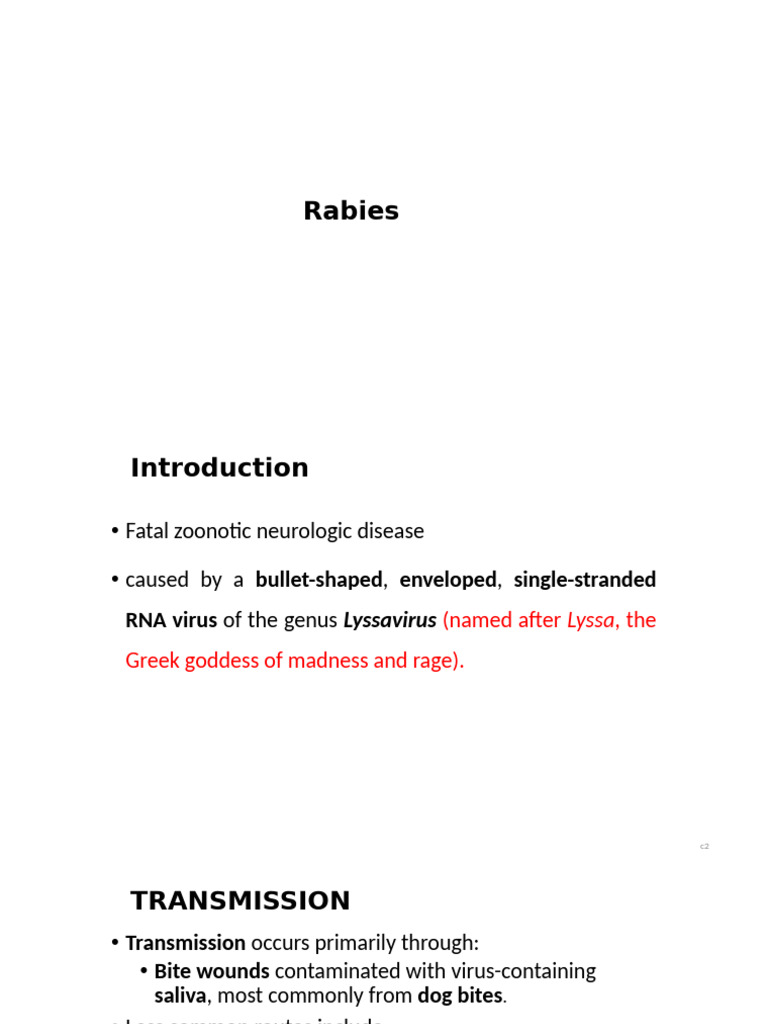 Rabies: Transmission and Pathogenesis | PDF | Rabies | Nervous System