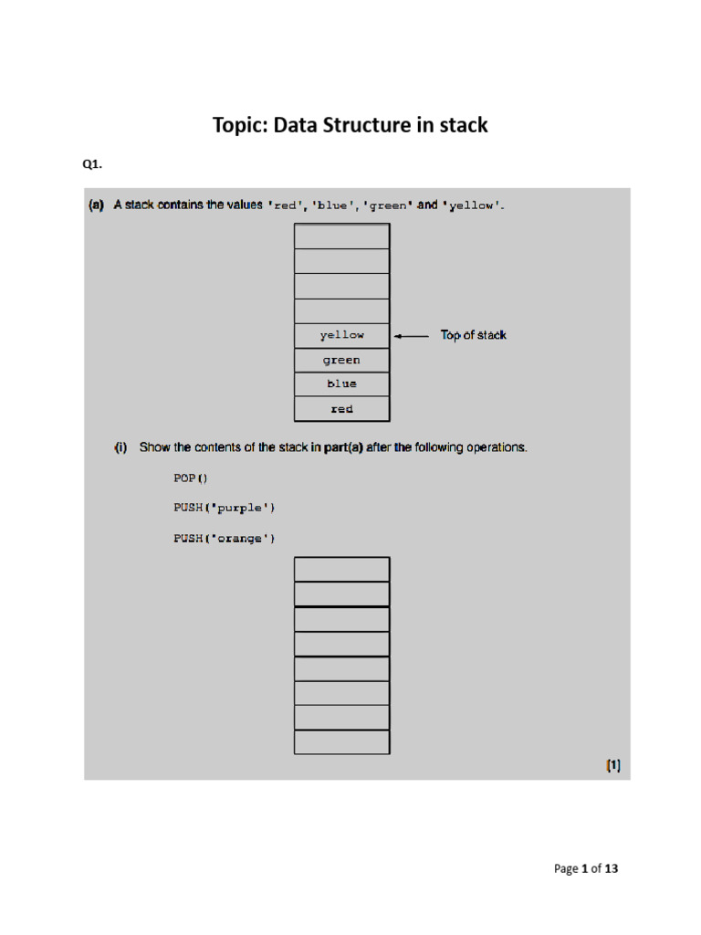 Understanding Stack Data Structures | PDF