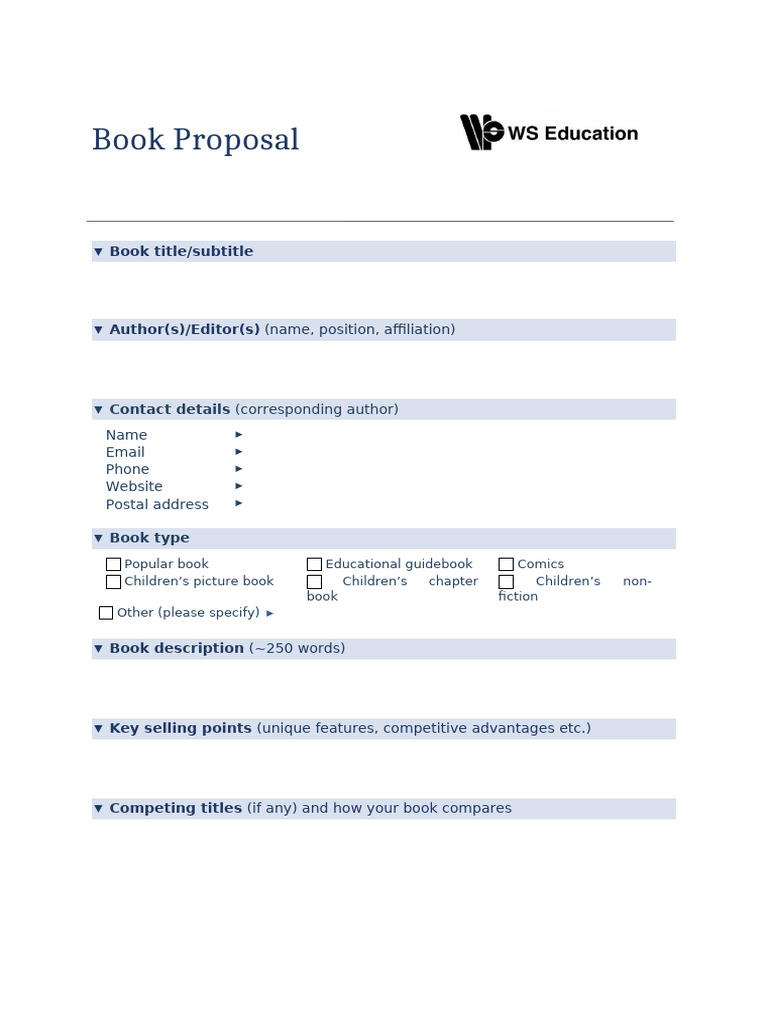 Book Proposal Submission Guidelines | PDF