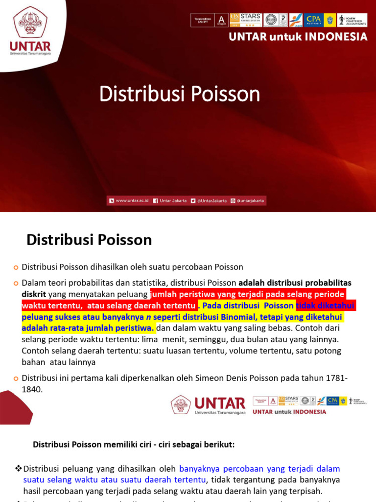 Pengenalan Distribusi Poisson dan Contoh Soal | PDF