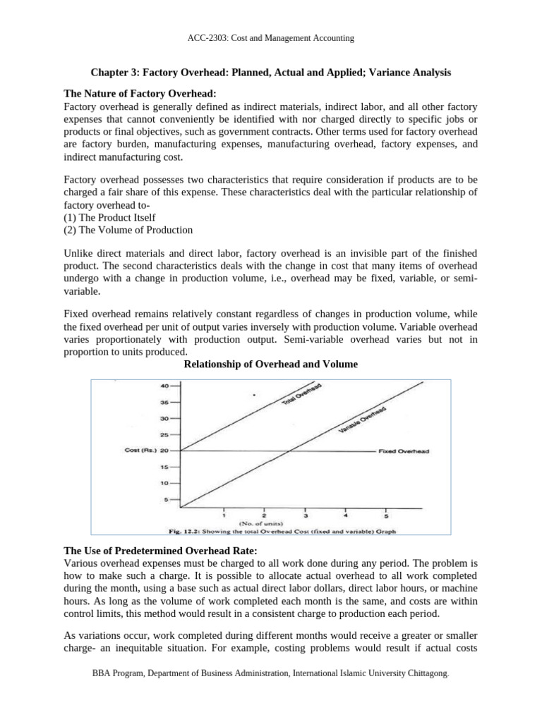 Factory Overhead and Variance Analysis | PDF | Cost Of Goods Sold ...