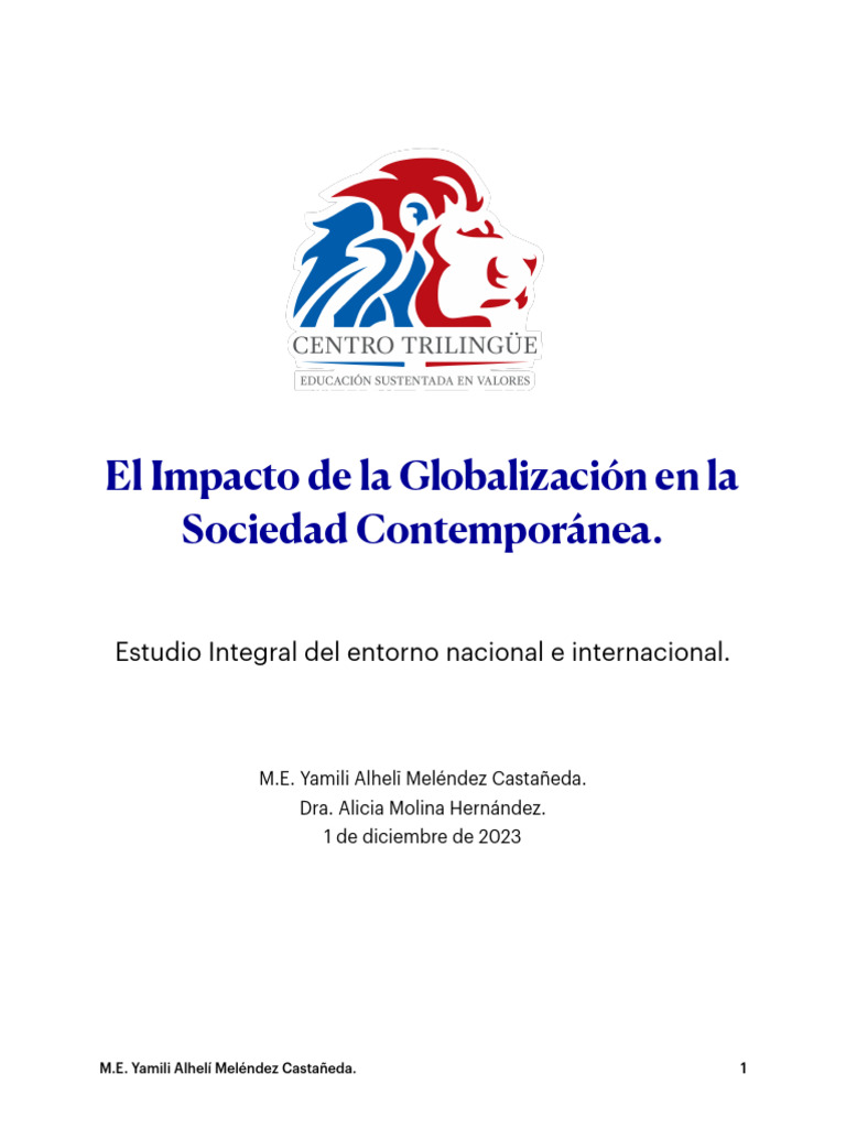 El Impacto de La Globalización | PDF | Globalización | Sociedad