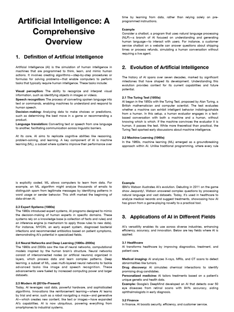 Comprehensive Guide to Artificial Intelligence | PDF | Artificial ...