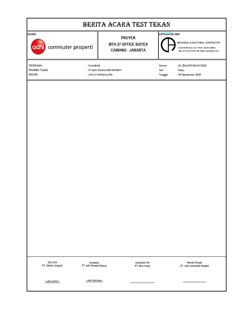 Ba Test Tekan PL Toilet b3 Mth27 | PDF