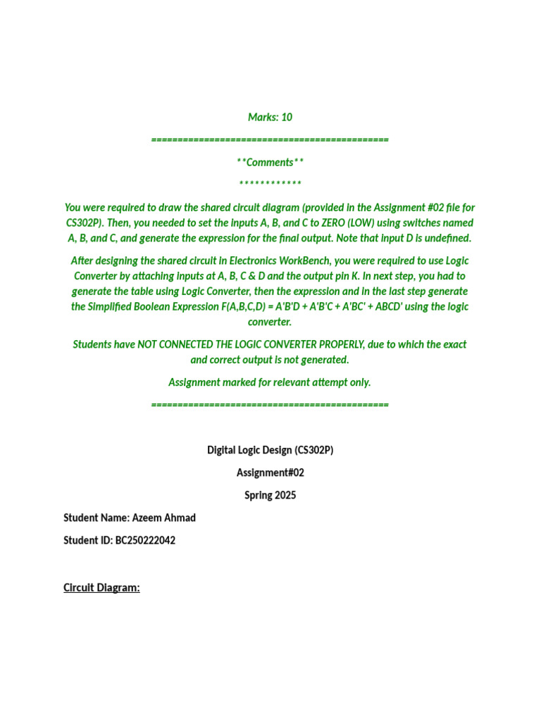 MRK - Spring 2025 - CS302P - 2 - BC250222042 | PDF