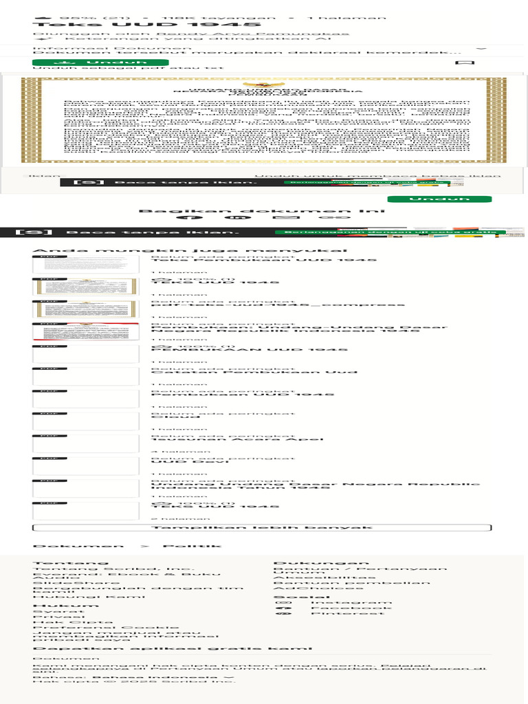 Teks UUD 1945 Lengkap dan PDF | PDF