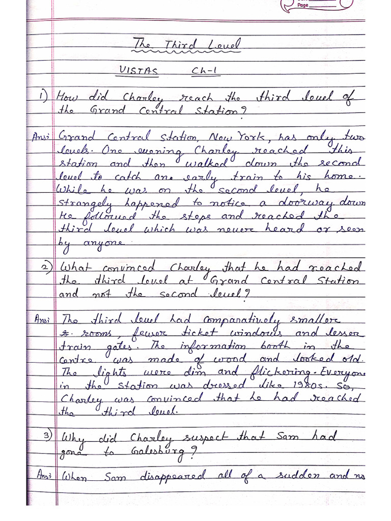 The Third Level Questions Answers | PDF