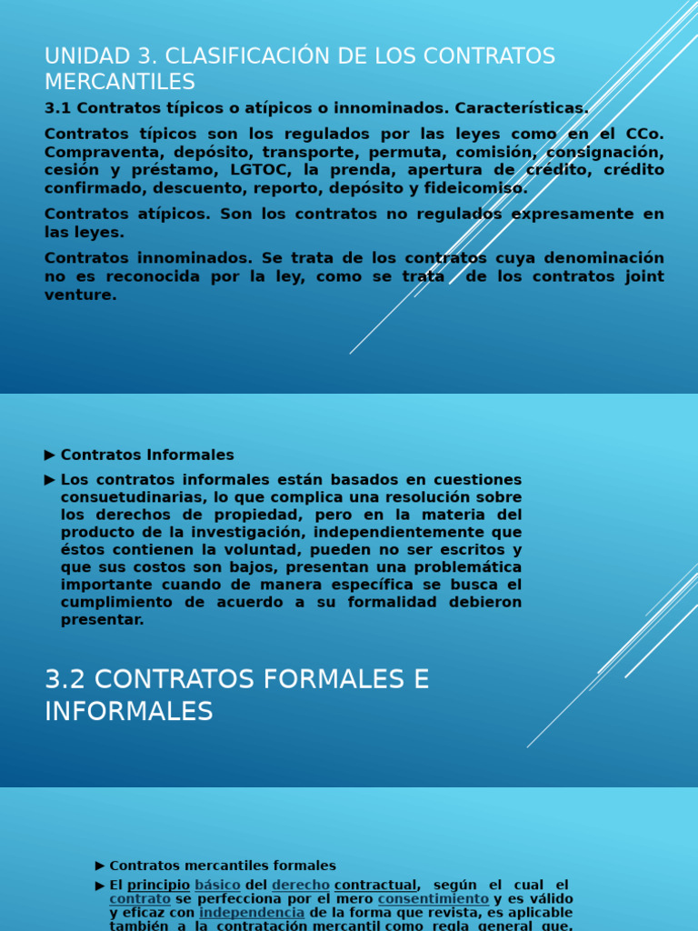Clasificación de Contratos Mercantiles | PDF | Propiedad