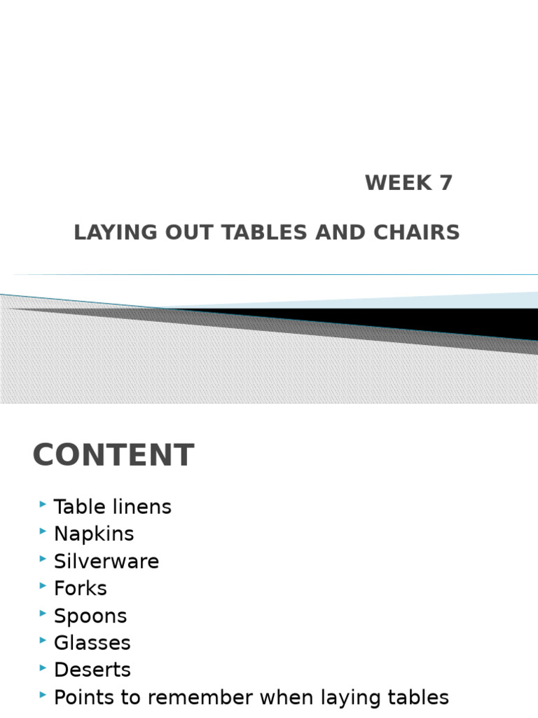 Table Setting Techniques and Guidelines | PDF | Tableware | Domestic ...