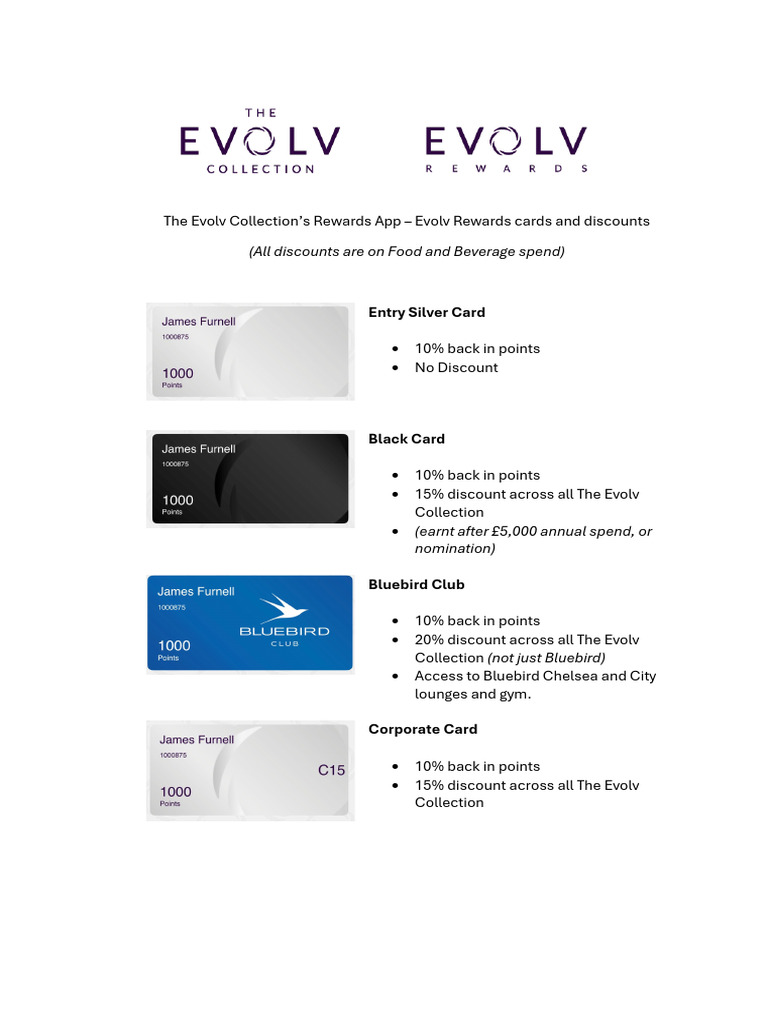 Evolv Rewards Program Overview | PDF