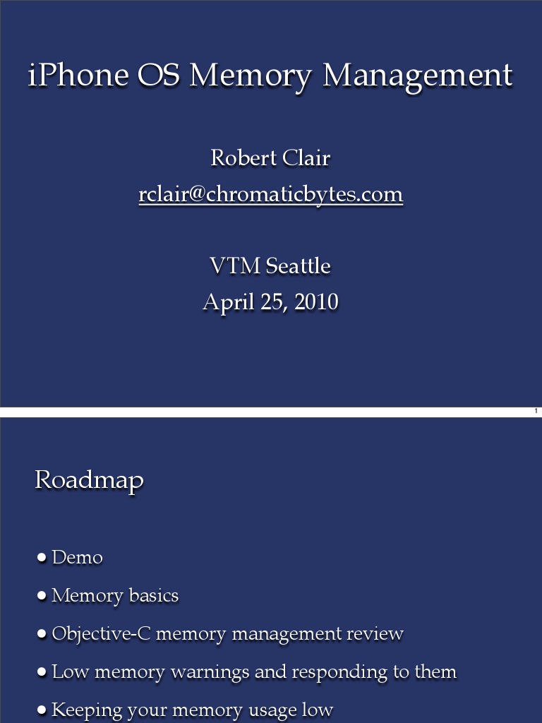 Iphone Memory Management Final Version | PDF