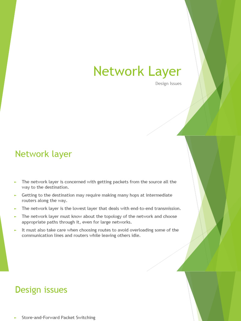 Network Layer - Design Issues | PDF