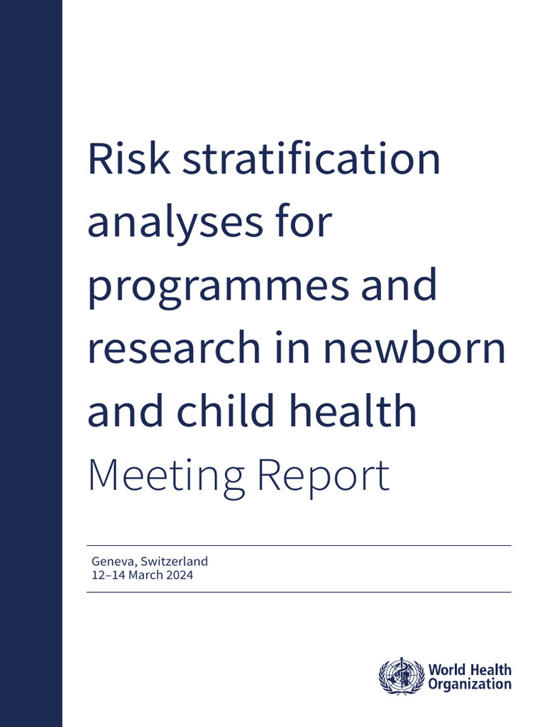 Newborn & Child Health Risk Stratification Report | PDF | Risk | Low ...