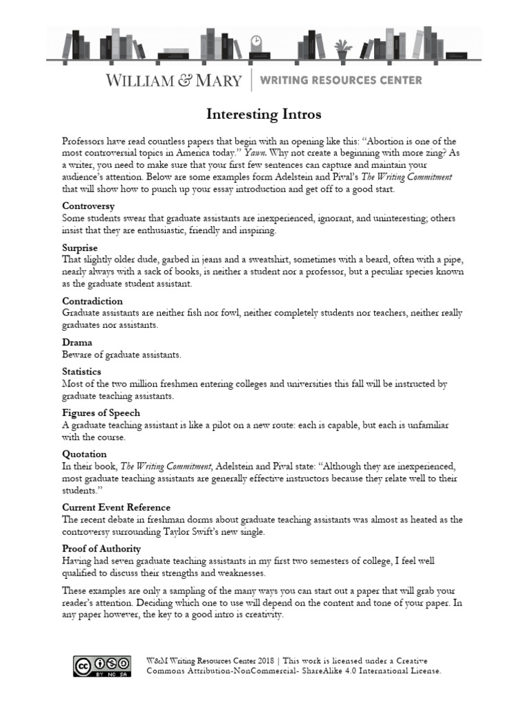 Engaging Essay Introductions Guide | PDF