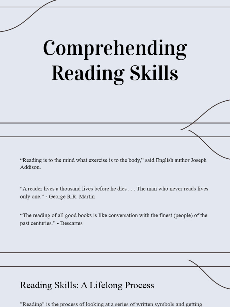 Understanding Reading Skills | PDF | Idiom | Reading Comprehension