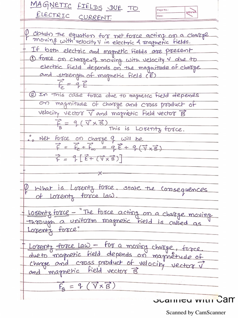 Magnetic Field Due To Electric Currents | PDF