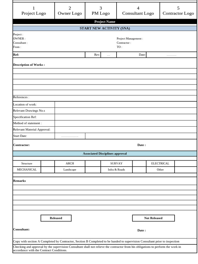Project Activity Overview and Approval Process | PDF