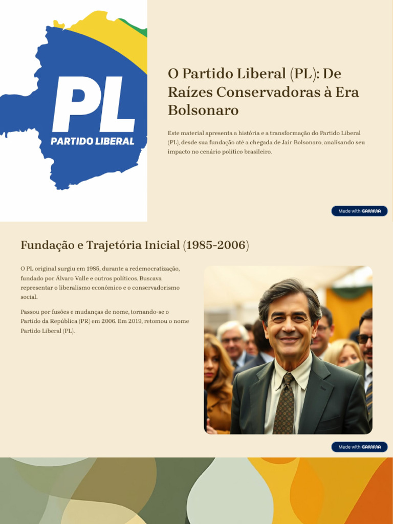 Evolução do Partido Liberal e Bolsonaro | PDF | Governo | Ciência Política