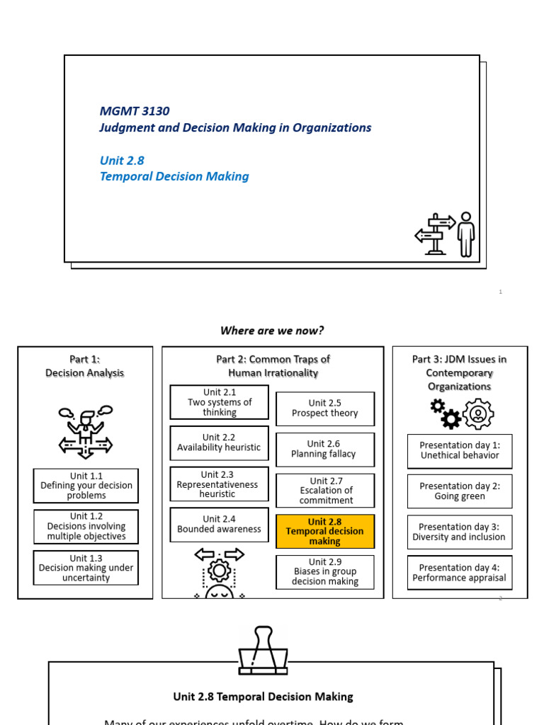 Unit 2.8 Temporal Decision Making (2025) PDF | PDF | Delayed ...