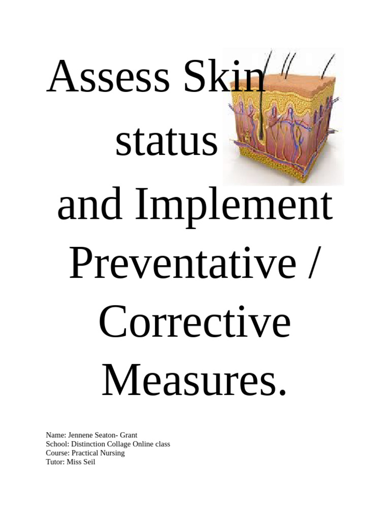 Assessing Skin Status and Lesions | PDF | Human Skin Color | Epidermis