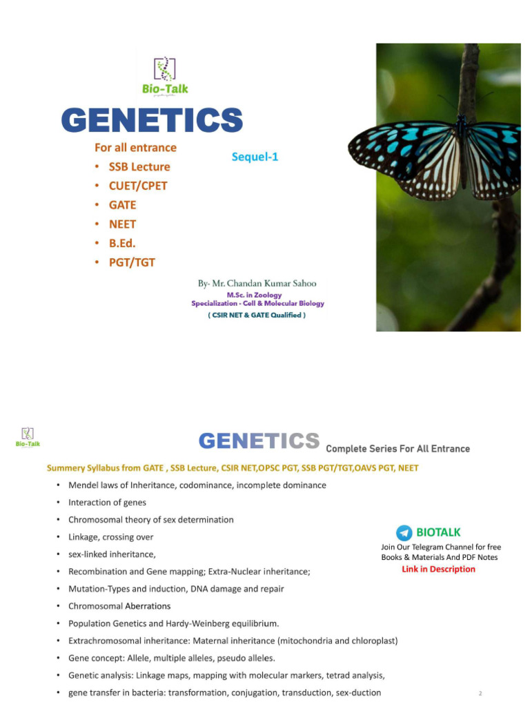 Genetics Sequel Notes 1-7 | PDF