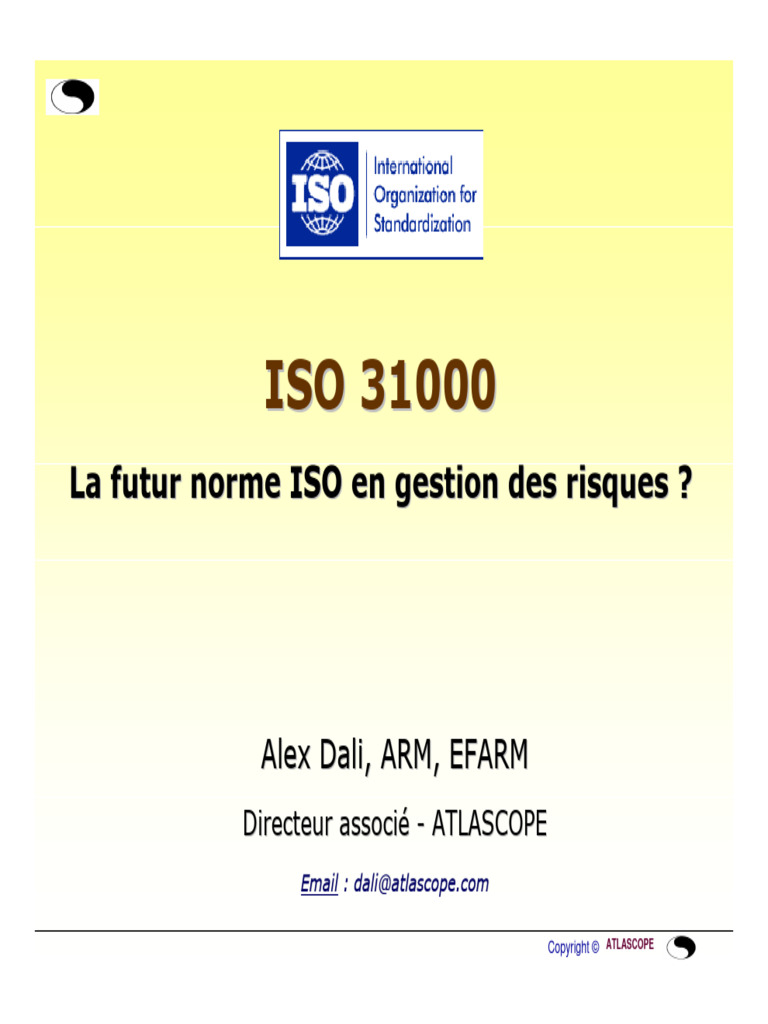 Norme ISO 31000 : Gestion des Risques | PDF | Risque | Gestion des risques