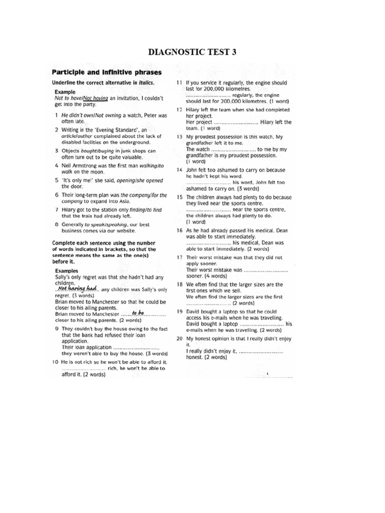 Diagnostic Test 3-s | PDF