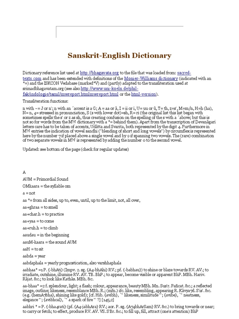 Sanskrit Dictionary PDF, 59 OFF www.gbupresnenskij.ru