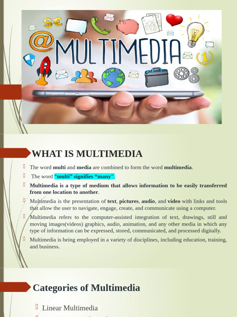 Multimedia Categories Explained | PDF | Multimedia | Cd Rom