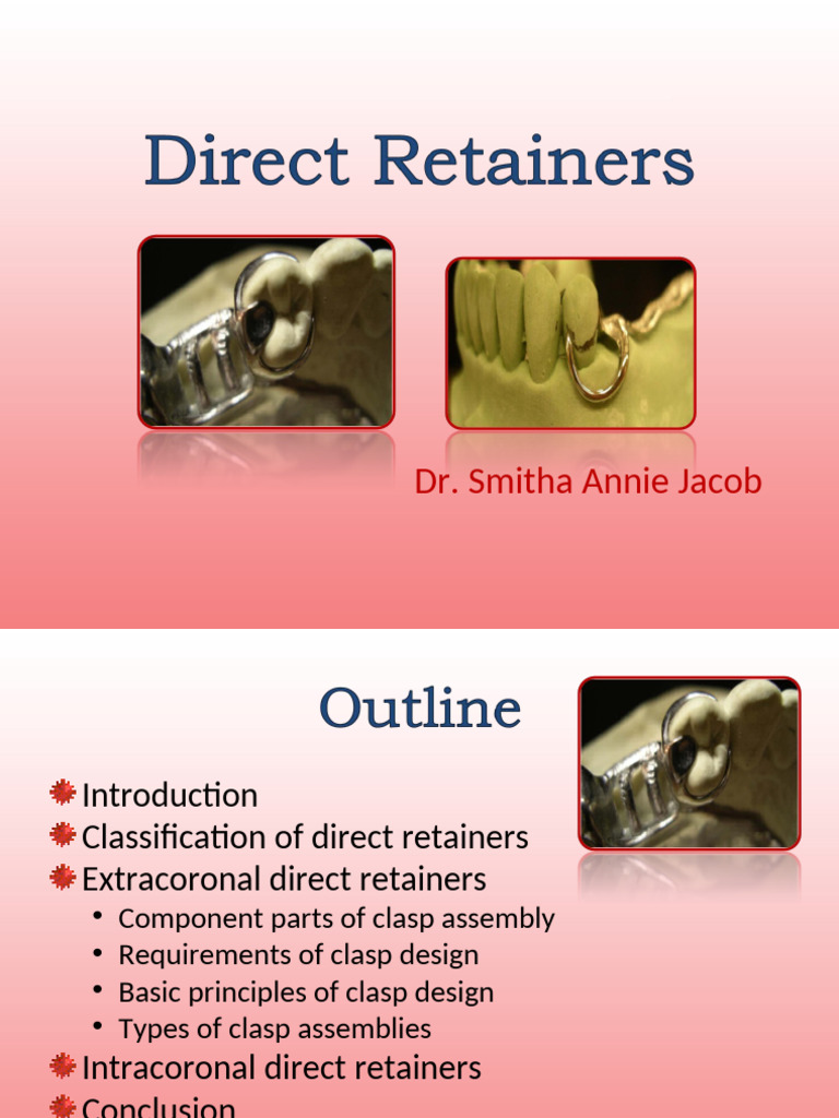 Direct Retainers in Removable Prosthetics | PDF | Dentures | Dentistry ...