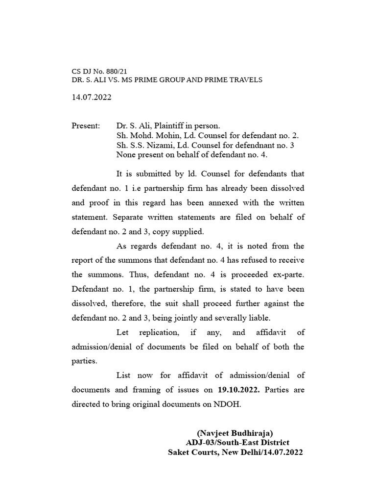 Court Ruling: Ali vs. Prime Group Case | PDF