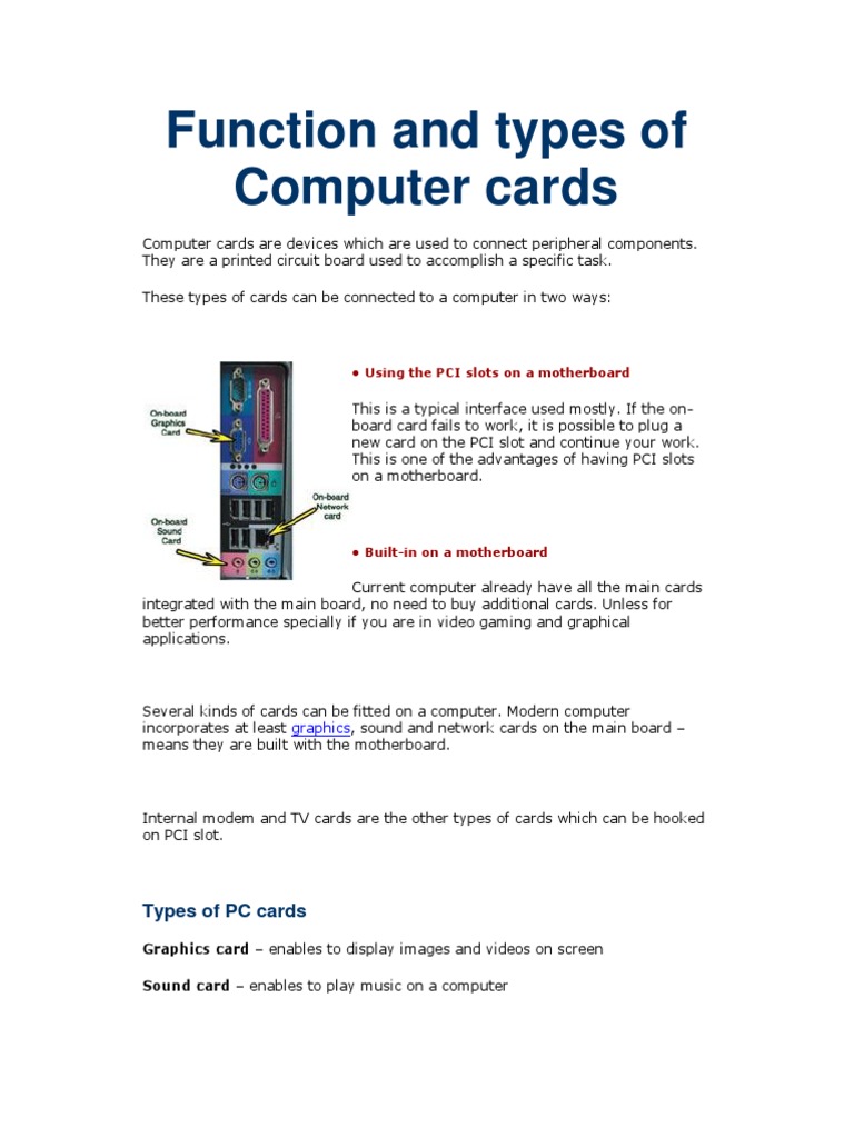 Functions and Type of Computer Cards Graphics Processing Unit Digital To Analog Converter