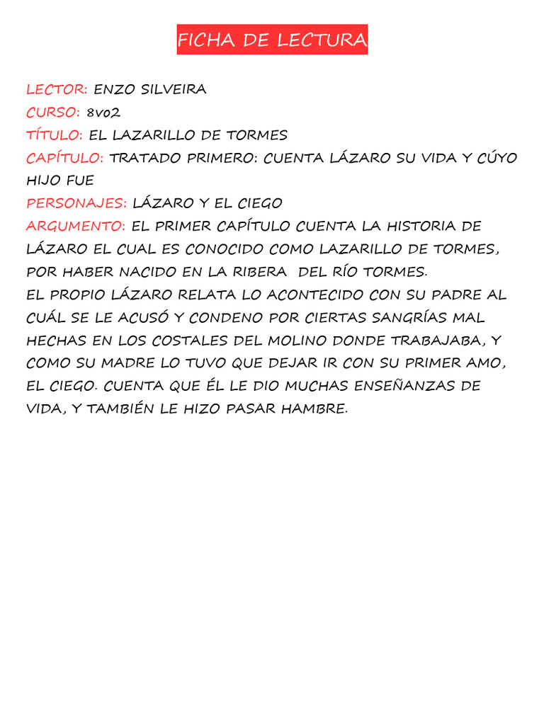 Lazarillo de Tormes | PDF