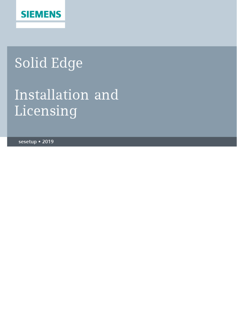 Solid Edge Installation and Licensing | PDF | Computer File | Windows 7