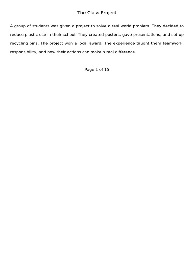The Class Project 15pages | PDF | Plastic | Amorphous Solid