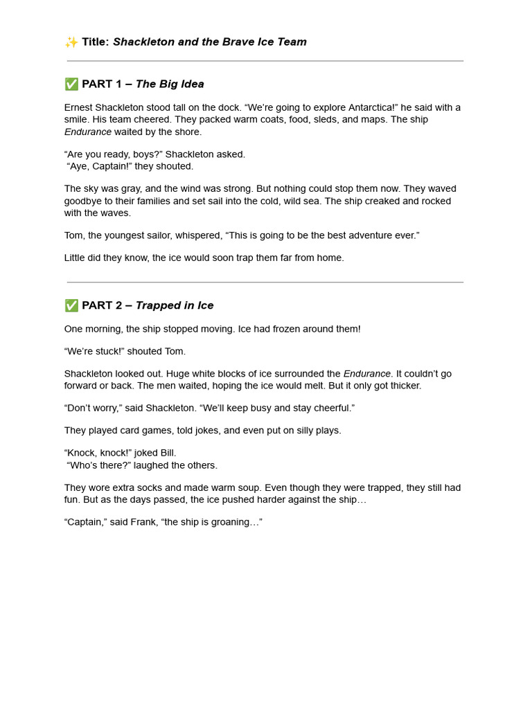 Shackleton's Antarctic Adventure | PDF | Ernest Shackleton