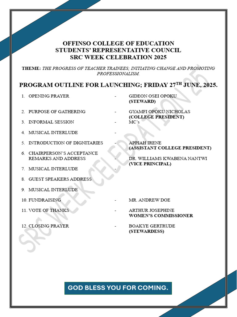 SRC Week Celebration 2025 Program | PDF