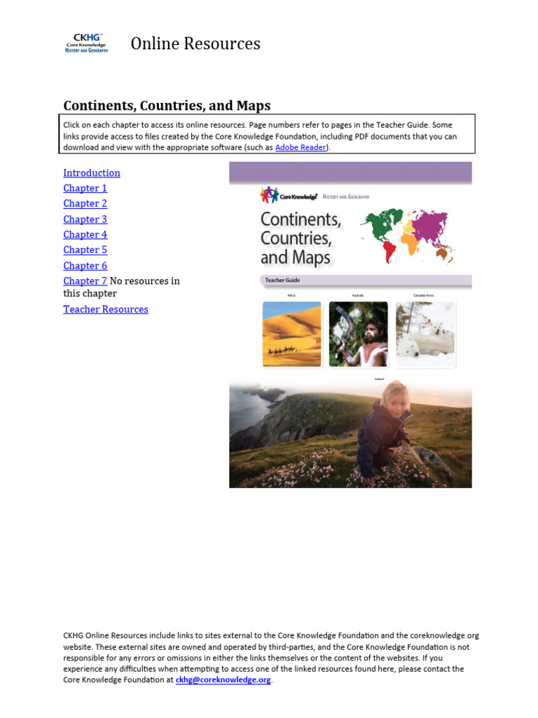 Grade 1 Geography Online Resources | PDF